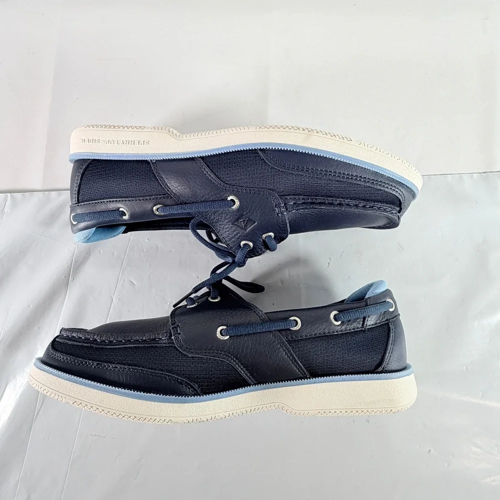 Sperry Surveyor 2-Eye TMBL Navy Leather Boat Shoes Men's Size 11 NIB